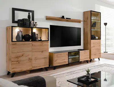 Image de Salon Moderne Ensemble Vitrine Commode Meubles muraux Meuble TV Design Nouveau