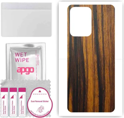 Produktbild von apgo Rückseite Schutzfolie, Skin, kompatibel mit Vivo Y11 2023, Hinten Displayschutzfolie aus Vinylfolie, kratzfest, einfache Montage - Tigerwood