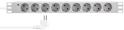 Image de LogiLink Professional PDU9C05 LogiLink Bâti de prises 19", 9x, sans interrupteur, gris