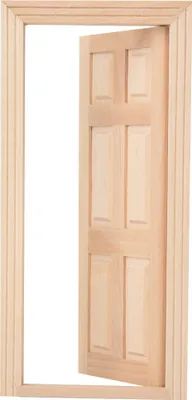 Image de Mini porte de maison de poupées, porte de maison de poupées, maison de poupées en bois, 1:12 poupée de maison de poupées, 1:12 porte de maison de poupées en bois