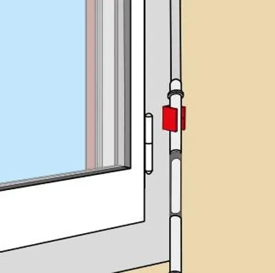 Obrázek produktu pro Magnetický klikový zámek rolety klasický TORBEL bílý - 844100