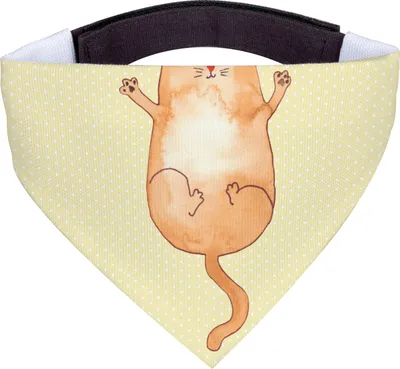 Produktbild von Mr. & Mrs. Panda Bandana Katze Umarmen - Gelb Pastell - Geschenk, Cat, Kater, Katzen, Halstuch Hund, Freunde, Für Hunde, Hals Tuch, Dreieckstuch