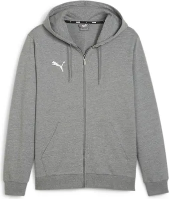 Produktbild von Puma Teamgoal Hooded Sweat Full Zip Kinder - Hellgrau Meliert
