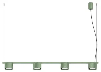Produktbild von Kronleuchter RIFF 4 salbei Gx53 4xGx53 10W Aluminium 208x10x122cm Sollux Lighting