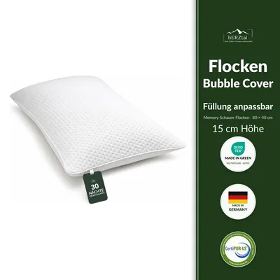 Produktbild von hERZtal Nackenstützkissen Flocken Bubble Cover 15 cm · Zweitlisting 0 40x80 cm