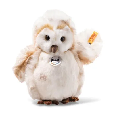 Produktbild von Steiff 045165 Owly Eule, Plüsch, 23 cm, creme gefleckt