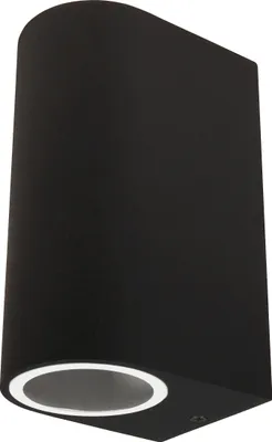 Produktbild von Wandleuchte McShine "Oval-A", schwarz, Schutzklasse IP44, 2x GU10, Aluminium Gehäuse