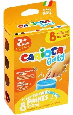 Produktbild von Fingerfarben Temperafarben 8 Farben CARIOCA