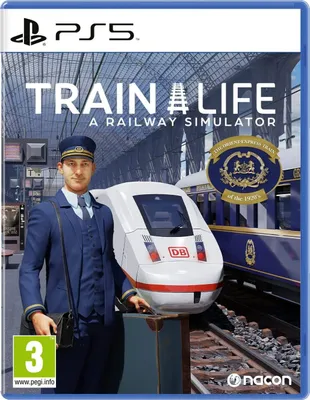 The cover art for the video game 'Train Life: A Railway Simulator' for PlayStation 5.