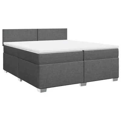 Produktbild von vidaXL Boxspringbett mit Matratze Dunkelgrau 200x200 cm Stoff