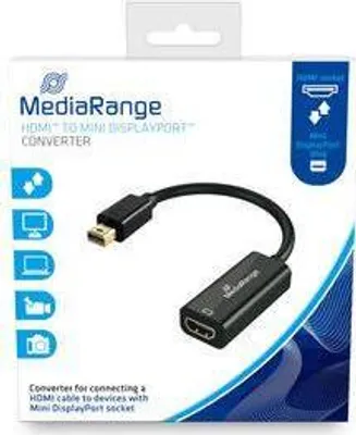 Zdjęcie produktu dla MediaRange MRCS176, 0,15 m, Mini DisplayPort, HDMI, Męska, Żeńska, Prosty
