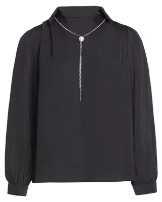Image de Chemise pour femme EMBELL - noire, taille S