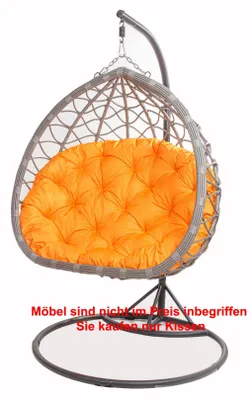 Produktbild von Hängesessel Kissen 130×100 cm – Bequemes Kissen für Hängesessel, Ei-Sessel und Gartenschaukel Orange