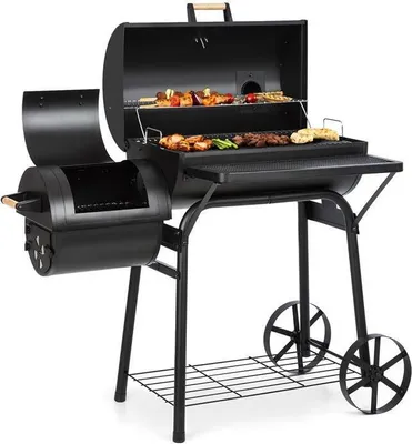 Obrázok produktu pre Klarstein Beef Brisket Smoker Grill, gril, údiareň, 2 kolieska, čierny