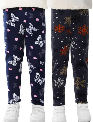 Produktbild von Elzusha – 2er-Set Thermoleggings für Mädchen mit Fleece-Futter