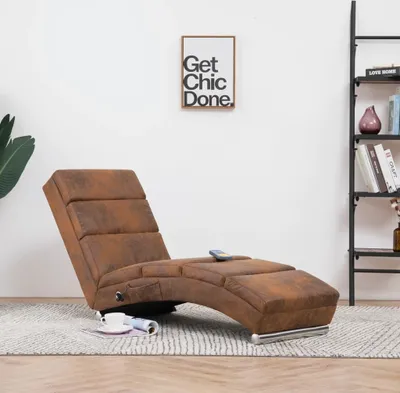Produktbild von "im " Massage Chaiselongue Braun Wildleder-Optik - Recamieren CC2008