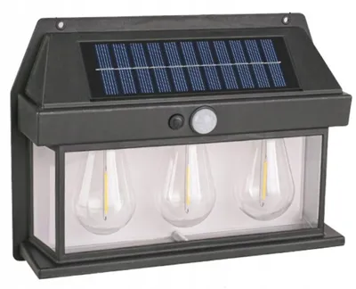 Zdjęcie produktu dla LAMPA SOLARNA Na Ścianę Halogen LED Z CZUJNIKIEM Ruchu Zmierzchu 4018