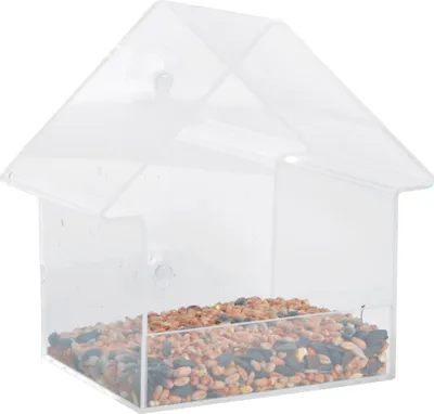 Produktbild von Esschert Design Acryl Fensterfutterhaus - inklusive zwei Saugnäpfen - geeignet zur Befestigung an einer Scheibe oder Wand; FB370