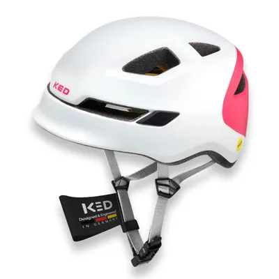 Produktbild von KED Pop II Kinder Fahrradhelm mit LED Rücklicht – Verbesserte Belüftung Für Mehr Komfort Und Sicherheit Farbe: white magenta Größe: 52-56 (M)