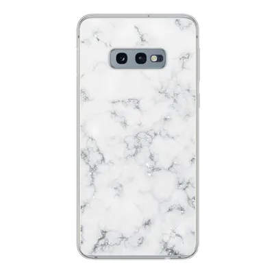 Produktbild von MuchoWow® Handyhülle Schutzhülle Hülle für Samsung Galaxy S10e Marmor - Weiß - Silber - Glitter - Marmoroptik - Chic Silikon Softcase Handy Hülle - Handy
