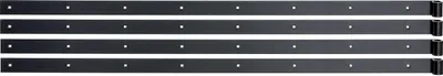 Produktbild von Alberts 862718 Ladenband gerade/gerade, schwarz, kunststoffbeschichtet, 1160 x 40 x 5 mm Ø16, 4er Set