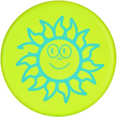 Productafbeelding van Zachte Wurpschijf - Vliegende Schijf Kinderen - Buiten Spelen - Zonder Scherpe Randen - 20cm Diameter - Groene Zon