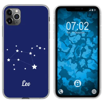 Produktbild von PhoneNatic Case kompatibel mit Apple iPhone 11 Pro Max Silikon-Hülle SternzeichenLeo M4