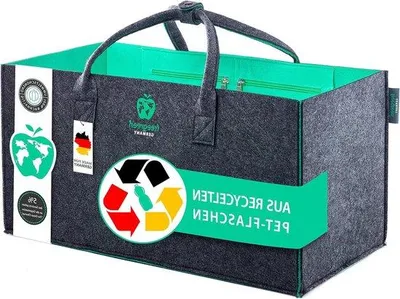 Image de Sac à provisions en PET recyclé, multifonctionnel, d'une seule pièce, gris, tapis