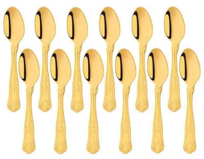 Immagine prodotto di Set di 12 cucchiaini per caffè in acciaio inossidabile, color oro