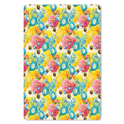 Produktbild von MuchoWow® Mauspad Mousepad Blumen - Collage - Farben 40x60 cm - Mousepads - Maus Mat - Pad - Mausunterlage - Schreibtisch Accesoire