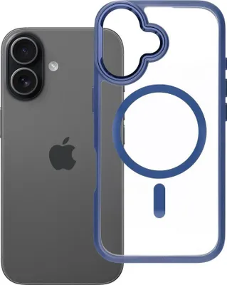 Produktbild von ROAR case MAG BUMPER kompatibel mit MagSafe passend für IPHONE 16 navy blue