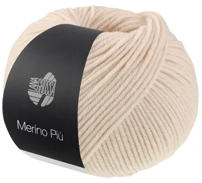 Produktbild von Lana Grossa MERINO PIÙ Farbe 001 - Hellbeige