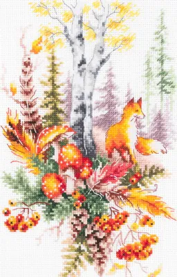Zdjęcie produktu dla Zestaw do haftu krzyżykowego Magic Needle Zweigart Edition "Autumn Forest Soul", wzór liczony, 17x27cm