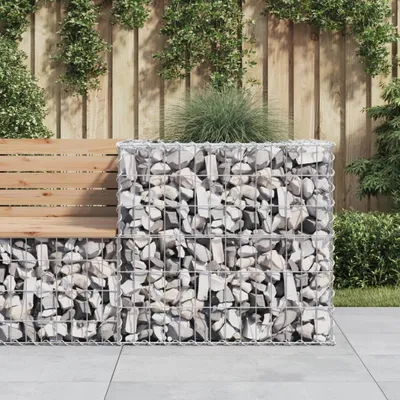 Produktbild von Maison Exclusive - Gabionenkorb Silbern 70x70x65 cm Verzinktes Eisen