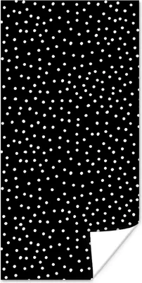 Produktbild von MuchoWow® Poster Polka dots - Schwarz - Weiß 20x40 cm - Plakat - Foto