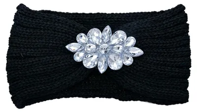 Produktbild von Clayre & Eef Stirnband Frauen 10x22 cm Schwarz Synthetisch
