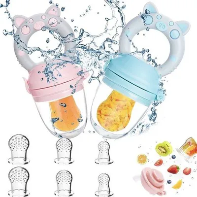 Produktbild von Sanfte Fruchtsauger für Neugeborene, Pack 2 Stück, 2022 Neuheit, weiche Silikon-Saugnäpfe, BPA-freie Baby-Sauger für alle Mundgrößen