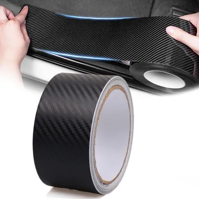 Produktbild von Selbstklebende Carbonfolie 5cm x 10m Schwarz Glänzend 3D Universell