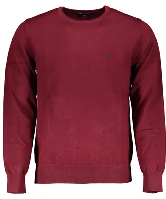 Produktbild von Stylisches Oversize Herren Langarmshirt in Rot mit Logo-Stickerei