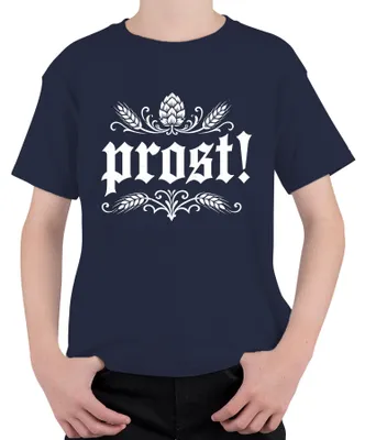 Productafbeelding van Proost! Hop- en gerstebierfestival, , vrolijk, lederhosen, dirndl, kinder T-shirt, marineblauw, maat 152