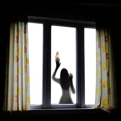 Produktbild von Halloween Deko Fensterbilder, Gespenst Frau Blutige Handabdrš¹cke Halloween Sticker, Halloween Tš¹rdeko, Grusel Deko Fenster Aufkleber fš¹r Halloween