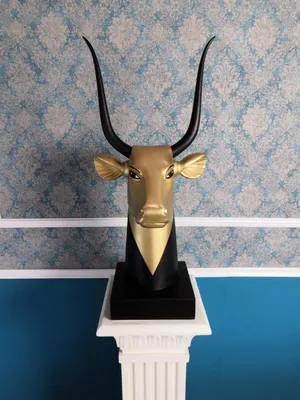 Produktbild von Design Ägyptischer Stier Figur Statue Skulptur Skulpturen Dekoration 80 cm Neu