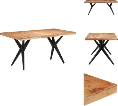Zdjęcie produktu dla vidaXL Stół do jadalni 160x80x76 cm lite drewno akacjowe - Stoły do jadalni