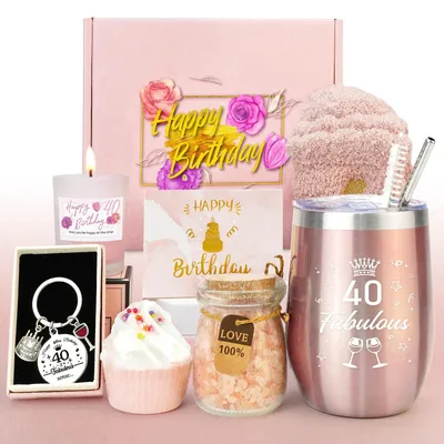 Produktbild von Geschenk zum Geburtstag für Frauen (40) - Personalisierter Geburtstagskorb