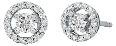 Produktbild von Elegante silberne Ohrringe mit klaren Zirkonen MKC1823040