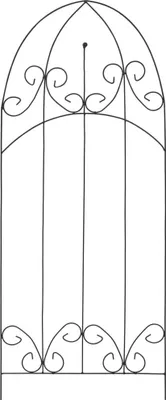 Immagine prodotto di vidaXL Traliccio 3 pezzi nero 40×100 cm in ferro