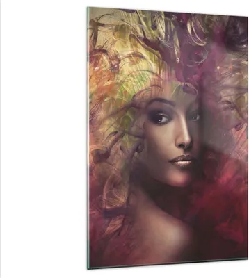 Produktbild von Bilder auf glas - Einteilig - frau gesicht - 80x120cm - Glasbilder - Wandbilder - Bilder - zum Aufhängen bereit - Wanddekoration aus Glas - Glas Bilder - Wandbild auf Glas - GPA80x120-3736