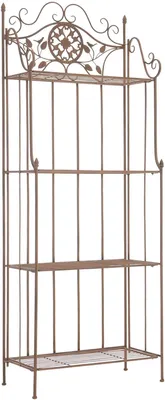 Immagine prodotto di Scaffale per piante Flora - Scaffale pieghevole | Colore: marrone anticato | Dimensioni: 66x32x175 cm