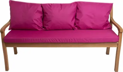 Produktbild von Bankkissen für 3 Personen Rosa| Sitzkissen 160x60x50 und Rückenkissen 3*56x50| Bankauflage outdoor| Hollywoodschaukel kissen| Sitzkissen bank