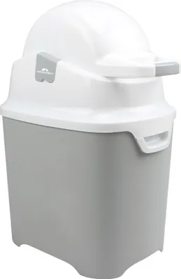 Produktbild von Bebeconfort geruchsdichter Windeleimer, Windeleimer, Deckel geruchsdicht, für alle Müllbeutel, für bis zu 30 Windeln, Grau